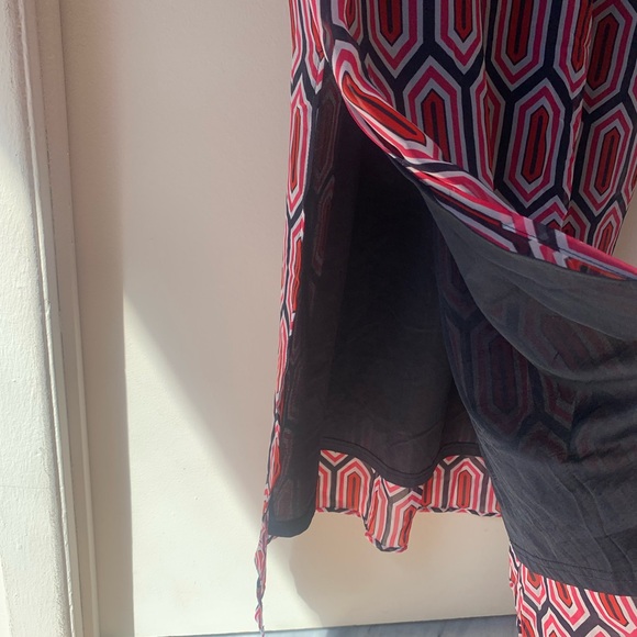 Banana Republic Sleeveless Maxi Dress in Navy and Pink Geometric Print - Picture 4 of 5